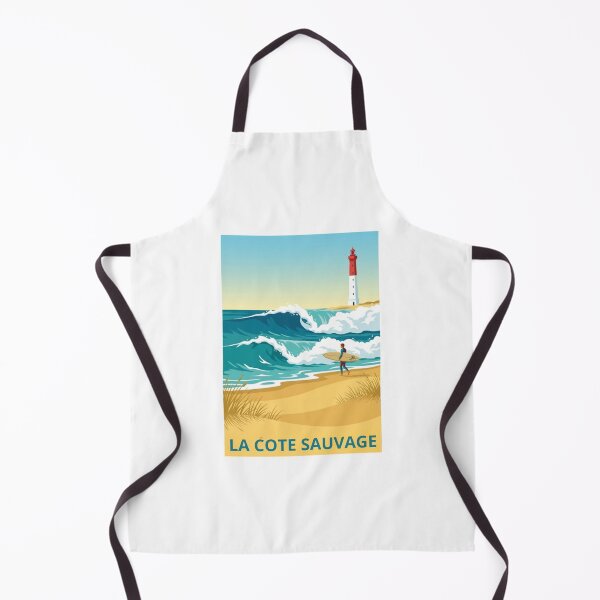 Item preview, The Wild Coast of France Illustration | Surf Travel Poster | Atlantic Coast | JLG Creative designed and sold by jlg-creative.