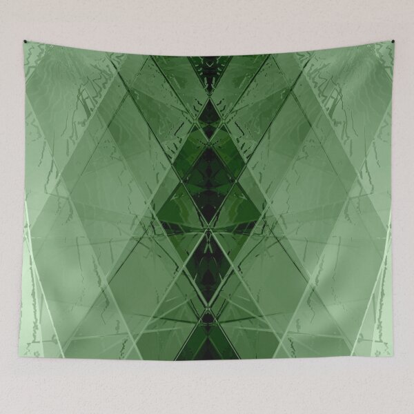 Item preview, Geometric emerald stone crystal digital illustration designed and sold by christianmuller.