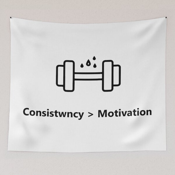 Item preview, Consistency Over Motivation Gym Shirt, Fitness Discipline Quote Tee, Workout Motivation Typography T-Shirt designed and sold by Design-Pro-21.