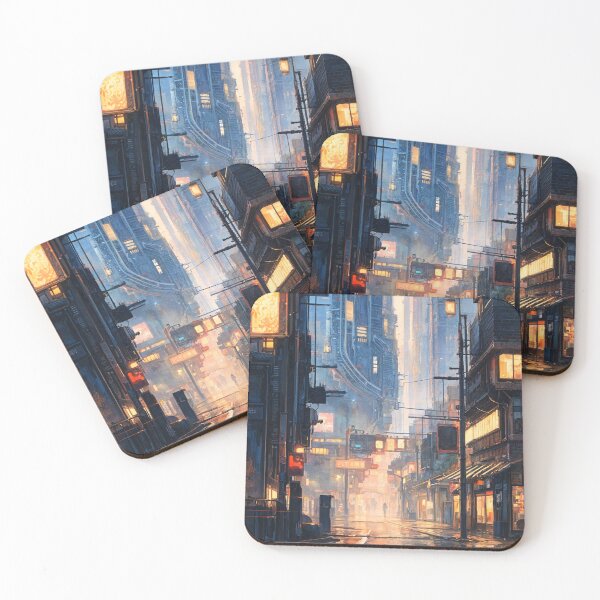 Item preview, Towers - Fading in the Cyber Dusk designed and sold by Serendigity.Art.
