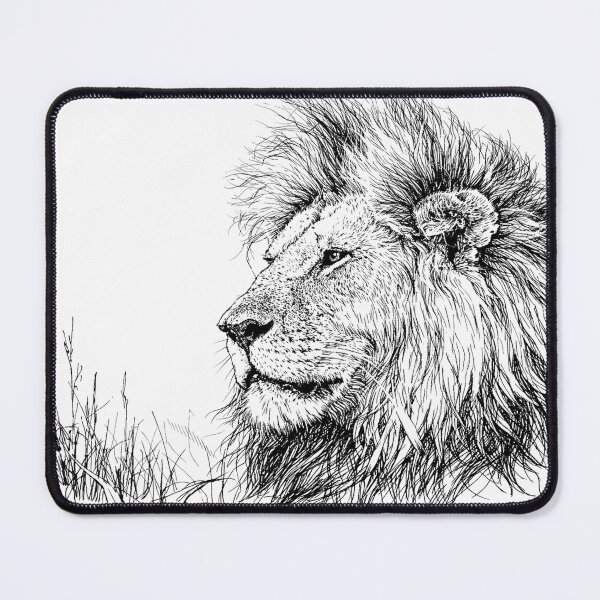 Item preview, Lion portrait as an ink drawing designed and sold by Ingo Gerlach.