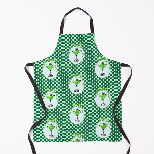Item preview, Shamrock Cocktail Retro Coquette – Green Checkered designed and sold by MaiZephyr.