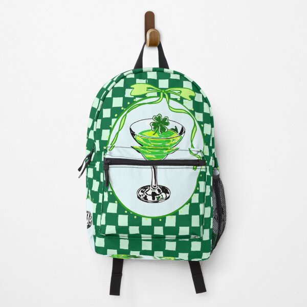 Item preview, Shamrock Cocktail Retro Coquette – Green Checkered designed and sold by MaiZephyr.