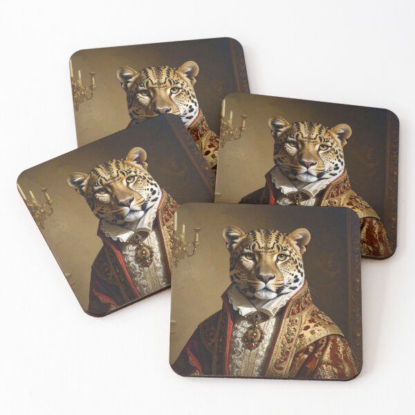 Item preview, Elegant Royal Leopard Renaissance Portrait designed and sold by Rutvain.