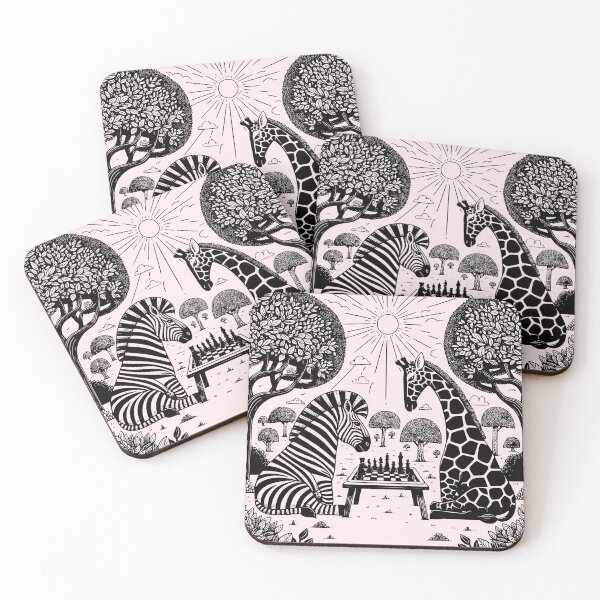 Item preview, Funny zebra with giraffe playing Agedrez designed and sold by CeliaZnx.