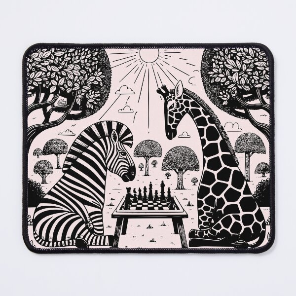 Item preview, Funny zebra with giraffe playing Agedrez designed and sold by CeliaZnx.