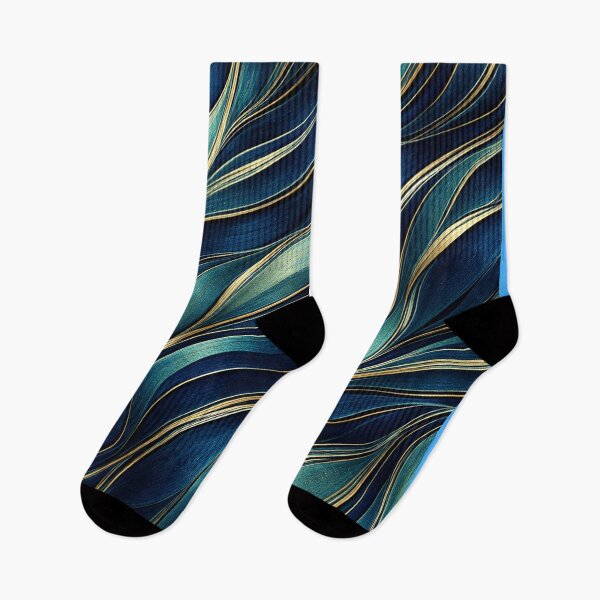Item preview, Deep Sapphire Flow with Refined Gold Streaks designed and sold by annenambiro.
