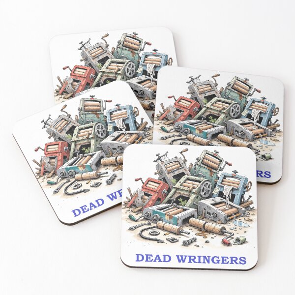Item preview, Pile of scrapped laundry mangles labelled 'dead wringers' designed and sold by Vilnissimo.