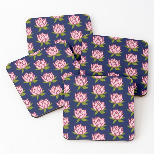 Item preview, Pink Lotus/muggu/ kolam/Lotus Flower - Dark Background designed and sold by ShreecreatE.