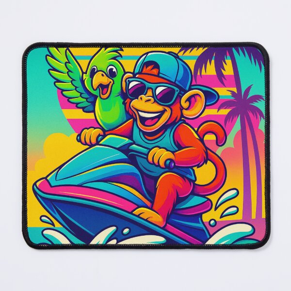 Item preview, Jet Ski Monkey & Parrot – Tropical Ride designed and sold by Dogandesighn.
