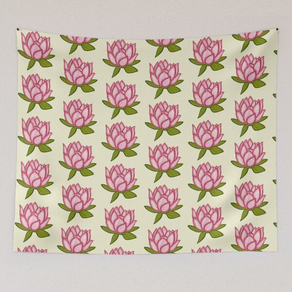 Item preview, Pink Lotus/muggu/ kolam/Lotus Flower - Light Background designed and sold by ShreecreatE.