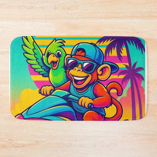 Item preview, Jet Ski Monkey & Parrot – Tropical Ride designed and sold by Dogandesighn.