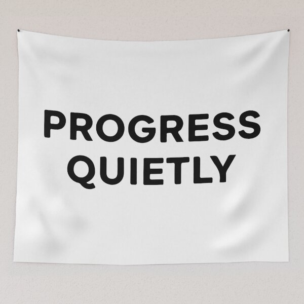 Item preview, Progress Quietly Motivational Shirt, Minimalist Success Mindset Quote Tee, Self Improvement Typography T-Shirt designed and sold by Design-Pro-21.