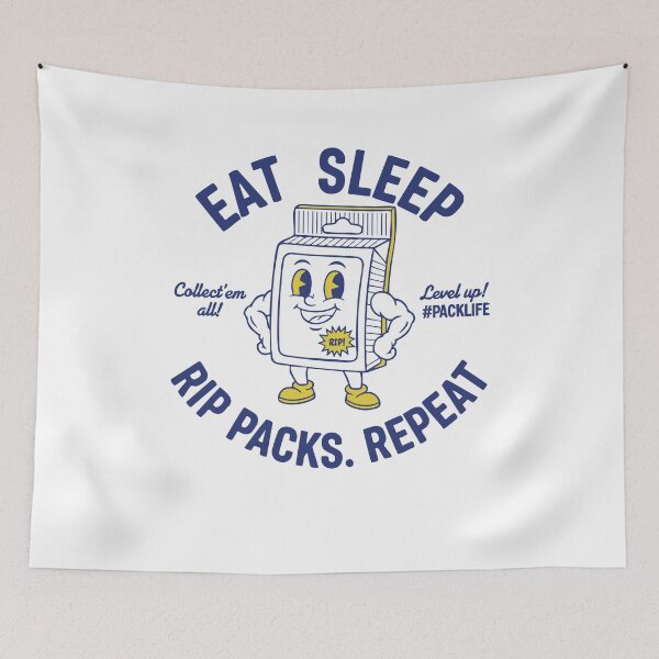 Item preview, Trading Card Eat Sleep Rip Packs Repeat Booster designed and sold by LuminOrb.