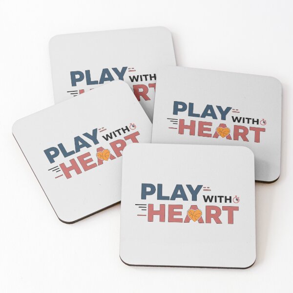 Item preview, Play With Heart - Motivational Basketball Graphic designed and sold by LoudVictory.