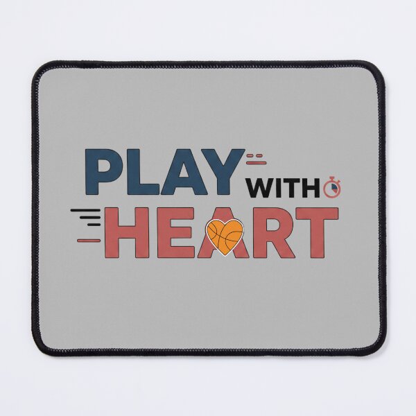 Item preview, Play With Heart - Motivational Basketball Graphic designed and sold by LoudVictory.