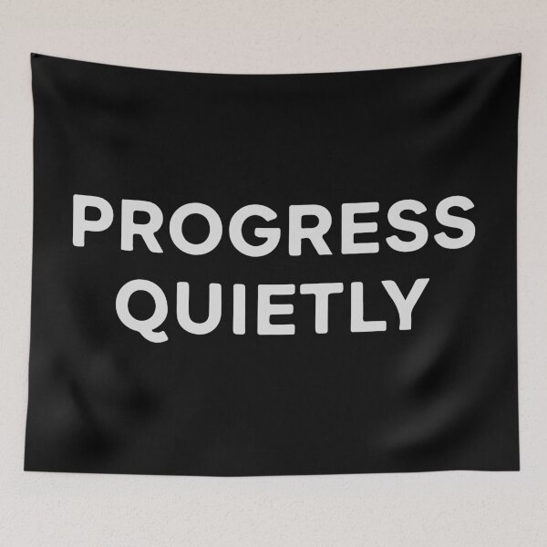 Item preview, Progress Quietly Motivational Shirt, Minimalist Success Mindset Quote Tee, Self Improvement Typography T-Shirt designed and sold by Design-Pro-21.