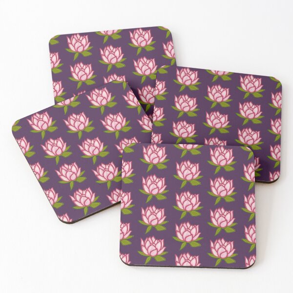 Item preview, Pink Lotus/muggu/ kolam/Lotus Flower - Dark Background designed and sold by ShreecreatE.