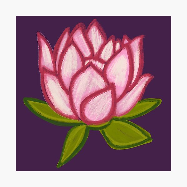 Item preview, Pink Lotus/muggu/ kolam/Lotus Flower - Dark Background designed and sold by ShreecreatE.