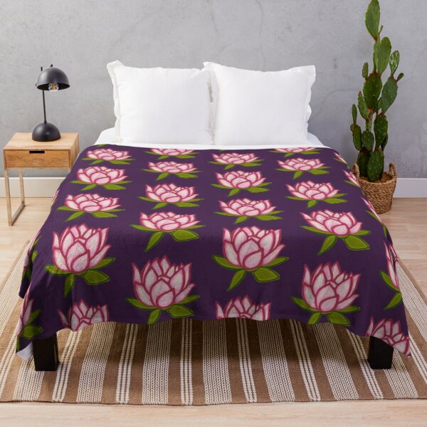 Item preview, Pink Lotus/muggu/ kolam/Lotus Flower - Dark Background designed and sold by ShreecreatE.