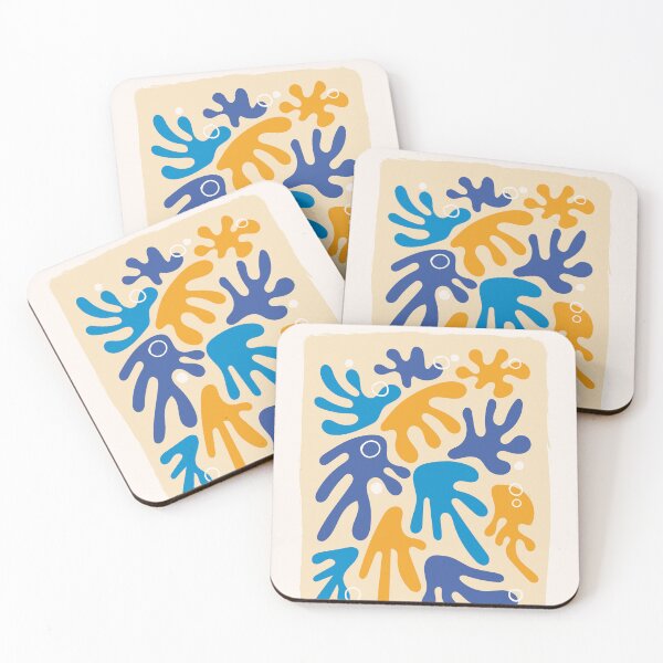 Item preview, Abstract shapes in orange and blue, Matisse style designed and sold by paulrommer.