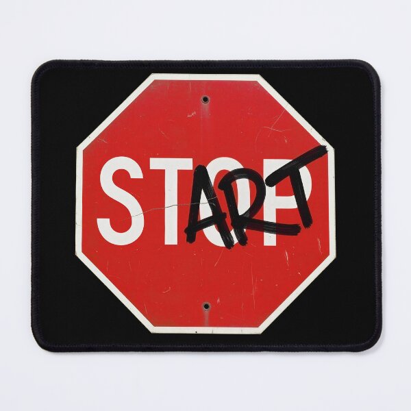 Item preview, stop start sign sticker designed and sold by AI Art Cafe.