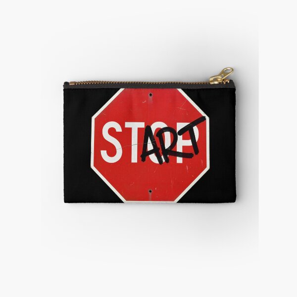 Item preview, stop start sign sticker designed and sold by AI Art Cafe.