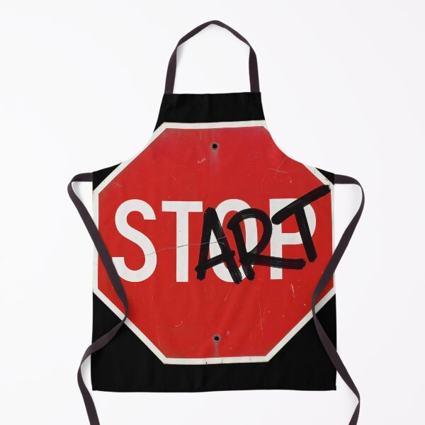 Item preview, stop start sign sticker designed and sold by AI Art Cafe.