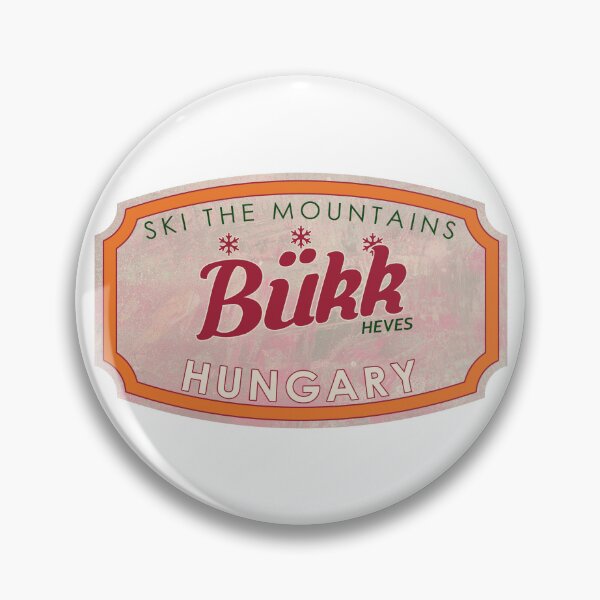 Item preview, Bükk, Hungary, Heves, Ski, textured skiing badge designed and sold by Wanderful-roads.