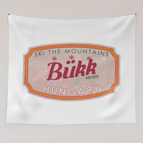 Item preview, Bükk, Hungary, Heves, Ski, textured skiing badge designed and sold by Wanderful-roads.