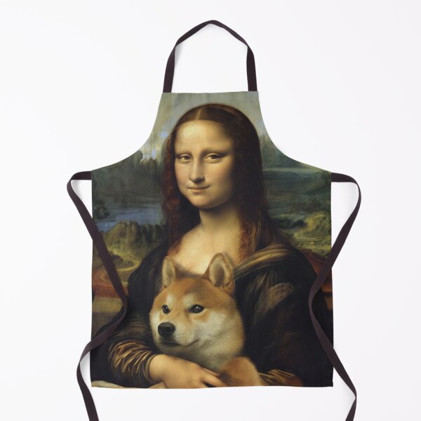 Item preview, Lisa with Shiba Inu – Classic Art Dog Mashup designed and sold by MOFAPPAREL.