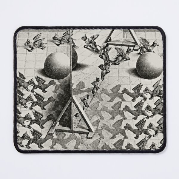 Item preview, M.C. Escher Magic Mirror, Surreal Geometry Art, Optical Illusion Decor designed and sold by Artistic Gift Print.