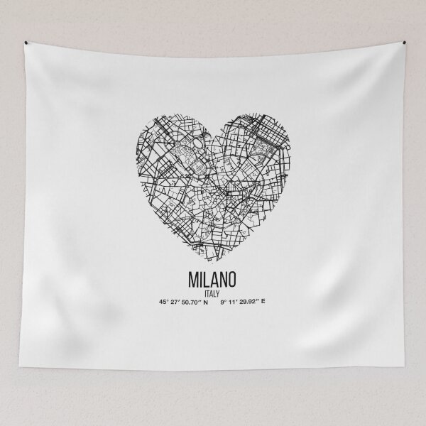 Item preview, Milan Italy poster map designed and sold by DopamineDr0p.