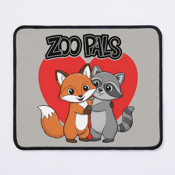 Item preview, Friendship Between Fox and Raccoon - Zoo Pals designed and sold by Art-Arcade6.