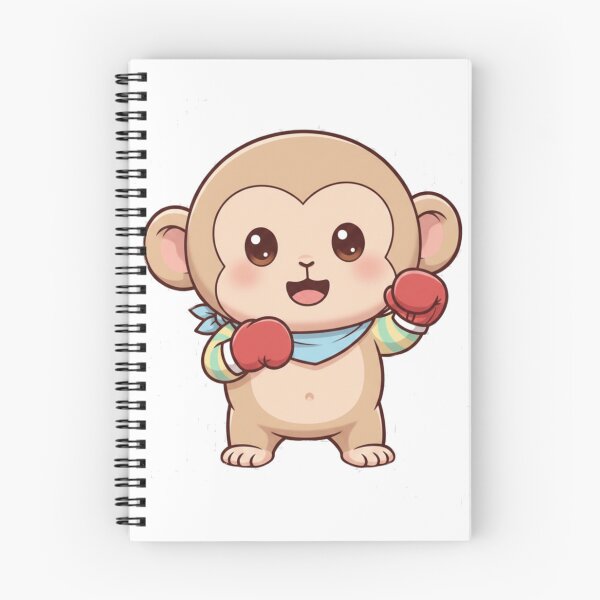 Item preview, Cute Kawaii Boxing Monkey – Adorable Boxer Mascot Design designed and sold by yassineyan.