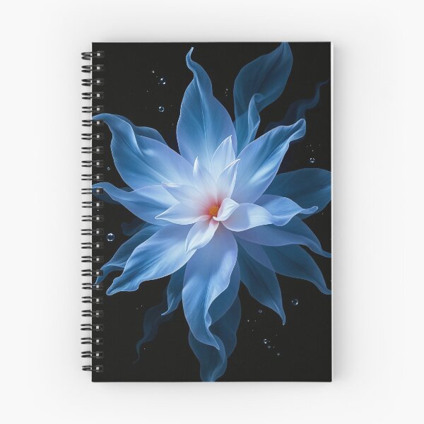 Item preview, Luminous blue flower with flowing translucent petals designed and sold by ScreenPin.