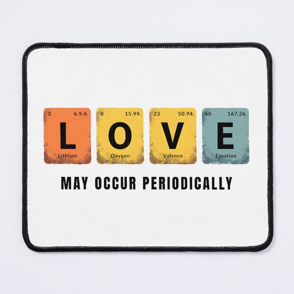 Item preview, Love May Occur Periodically - Funny Science Pun designed and sold by Found Dream.