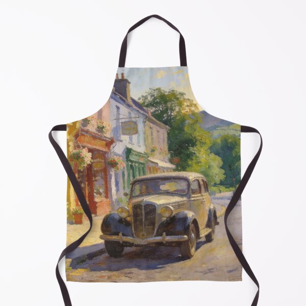 Item preview, Beautiful European Street with Nature View, Impressionism Style Art Print designed and sold by BlareBlare.