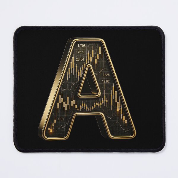 Item preview, Luxury Trading Alphabet A with Candlestick Chart Pattern designed and sold by Adappai.