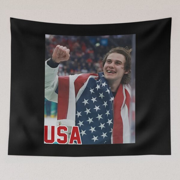 Item preview, Jack Hughes USA Hockey - Jack Hughes Missing Teeth USA Hockey, Jack Hughes USA Hockey Golden Goal Champion 2026 designed and sold by CLOUDYMOODS.