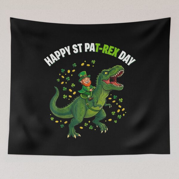 Item preview, Happy St Pat-Rex Day Leprechaun Riding T-Rex Dinosaur St Patricks Day designed and sold by HuserPiri.