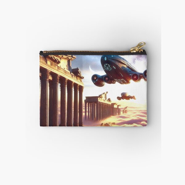 Item preview, Spaceship Passing Over Roman Temples designed and sold by Dogandesighn.