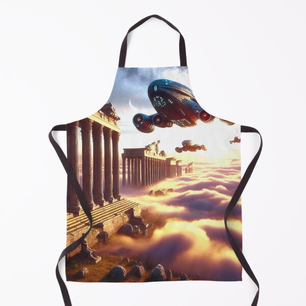 Item preview, Spaceship Passing Over Roman Temples designed and sold by Dogandesighn.