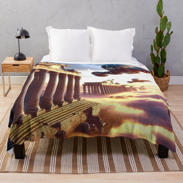 Item preview, Spaceship Passing Over Roman Temples designed and sold by Dogandesighn.