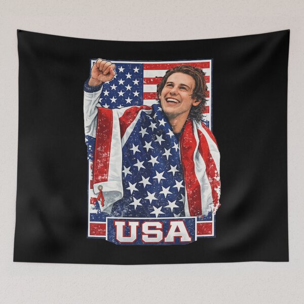 Item preview, Jack Hughes USA Hockey - Jack Hughes Missing Teeth USA Hockey, Jack Hughes USA Hockey Golden Goal Champion 2026 designed and sold by CLOUDYMOODS.
