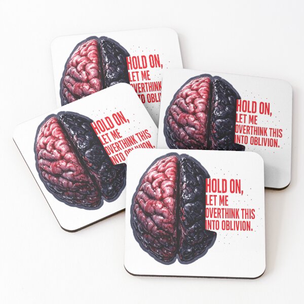 Item preview, Retro Arcade Overthinking Brain Sticker – Pixel Red 8-Bit Crisis designed and sold by ARTCREATESHOP.