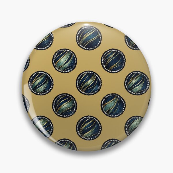 Item preview, Luxury Sapphire & Gold Embroidered Dot Pattern designed and sold by annenambiro.