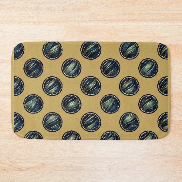 Item preview, Luxury Sapphire & Gold Embroidered Dot Pattern designed and sold by annenambiro.