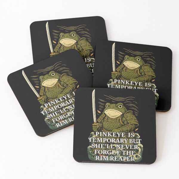 Item preview, Samurai Frog Pinkeye Is Temporary But She Will Never Forget Rim Reaper designed and sold by RenettaFunky.