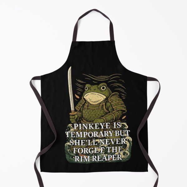 Item preview, Samurai Frog Pinkeye Is Temporary But She Will Never Forget Rim Reaper designed and sold by RenettaFunky.